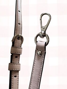 Coach Pale Blush Leather Adjustable Crossbody Strap with Silver Hardware